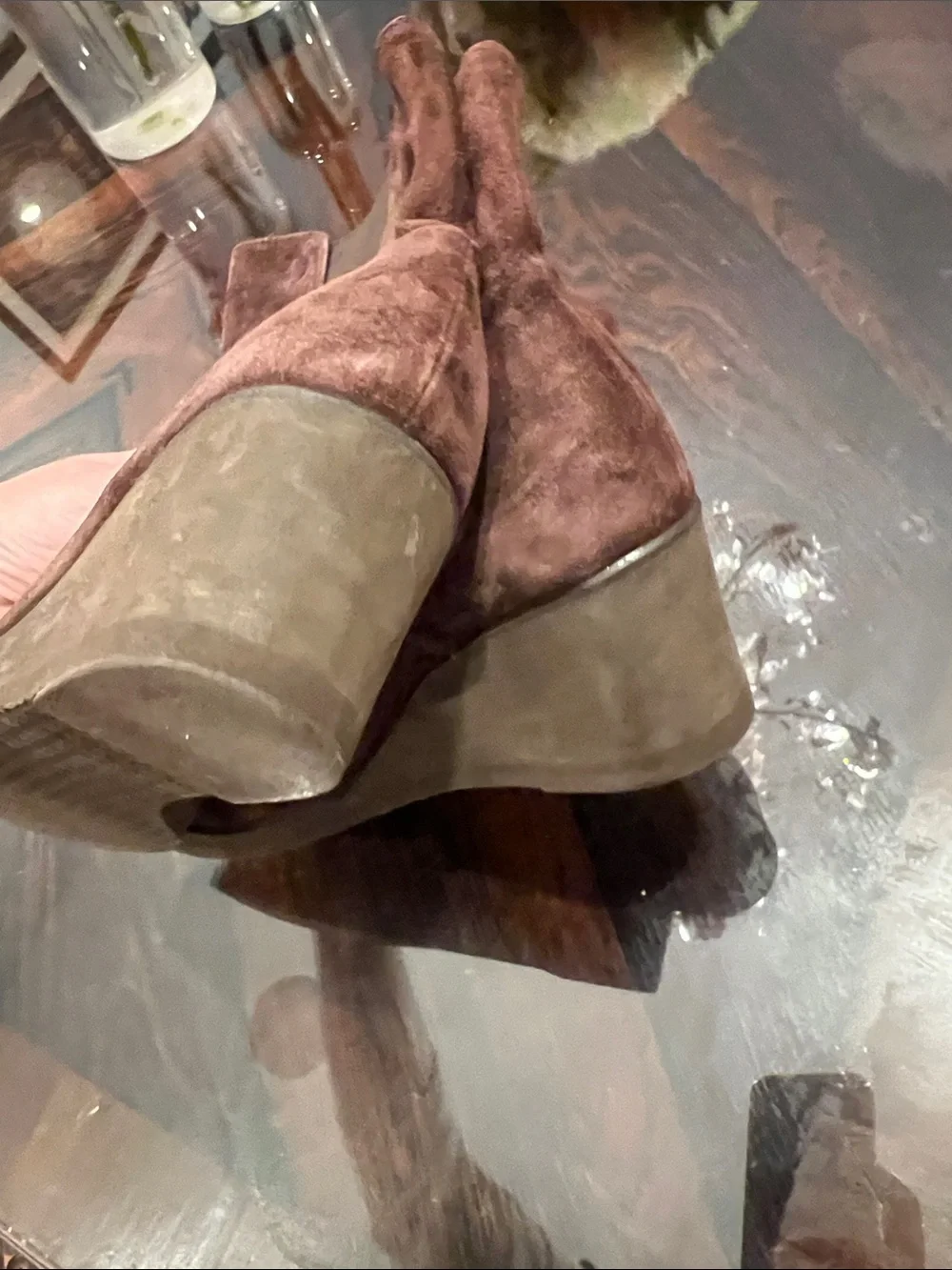 Andre Assous Dark Brown Suede Chelsea Ankle Boots
